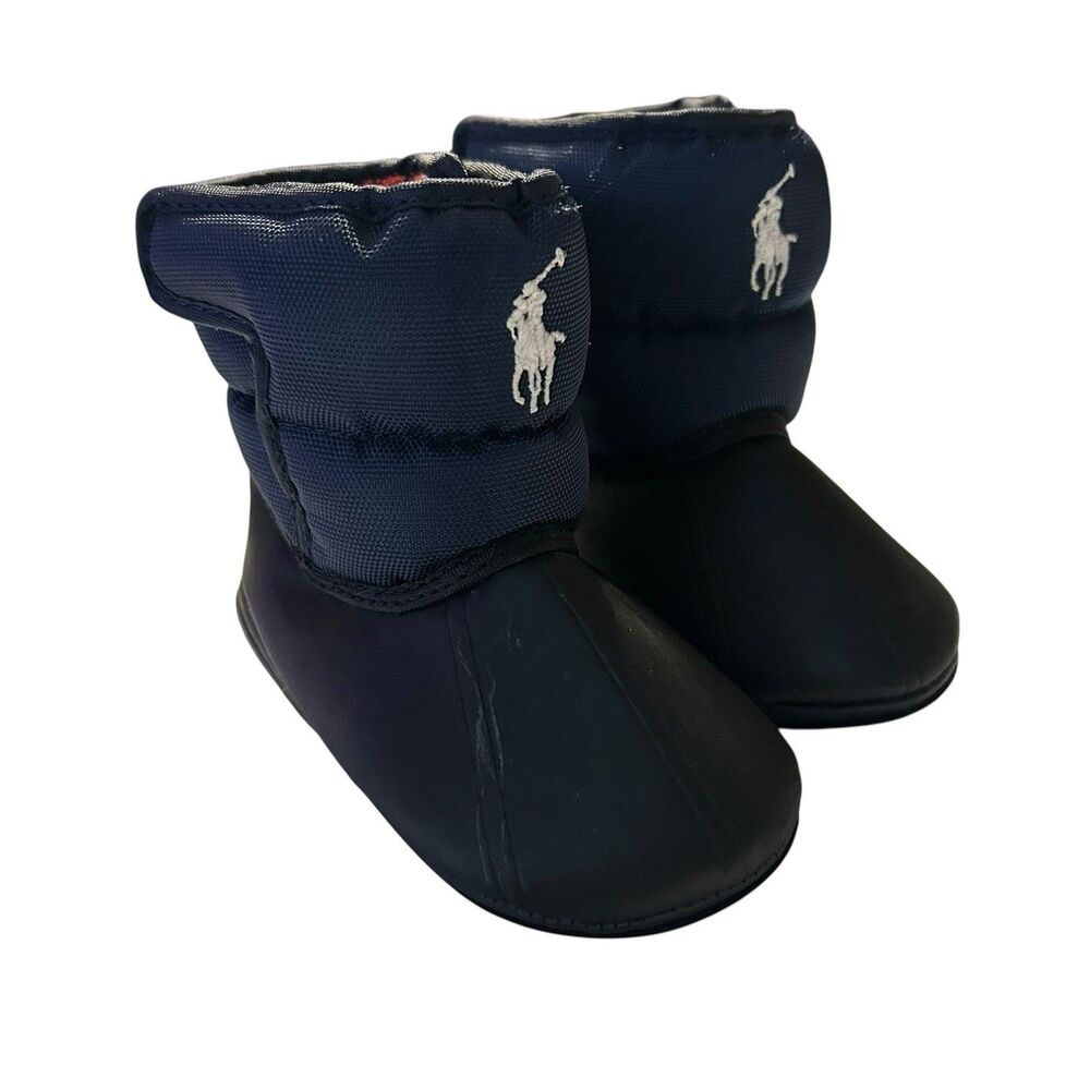 Polo Ralph Lauren Infant Boys Size 4 Vancouver EZ Crest Navy Blue Shoes/Boots
